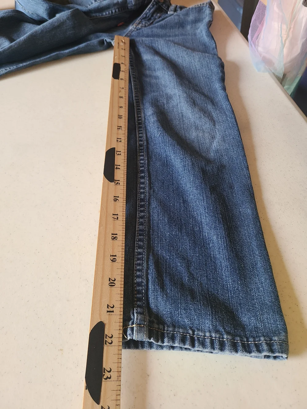 Set of 2 Boys Straight Leg Jeans Size 7 | Levi’s & Chaps | Adjustable Waist